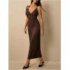 image:imageGORGLITTER Womens Backless Wedding Guest Derby Maxi Dress Birthday Cocktail Summer Vacation Boho Going Out Sun DressesBrown