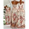 image:imageGORGLITTER Womens Boho Halter Maxi Dress Summer Vacation Beach Sundress Backless Tropical Graphic Flowy Long DressesMulticolor