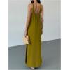 image:imageGORGLITTER Womens Causal Summer Halter Long Dress Sleeveless Strappy Flowy Loose Beach Vacation Maxi DressesApricot