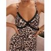 image:imageGORGLITTER Womens Cheetah Leopard Animal Print Maxi Dress Lace Summer Vacation Going Out Birthday Midi Dresses 2026Brown Multicolor