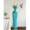 image:imageGORGLITTER Womens Crochet Dress Metal Starfish Cut Out Strapless Bodycon Maxi Dresses Backless Beach Cover Up SundressBlue