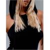 image:imageGORGLITTER Womens Double Slit Goth Dress Grunge Punk Sexy Y2k Sleeveless Hooded Maxi Dresses Corset Gothic Rave OutfitsBlack