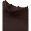 image:imageGORGLITTER Womens Drop Cinched Waist Maxi Dress Casual Cocktail Long Sleeve Mock Neck Ruched Split Going Out DressesBrown