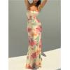 image:imageGORGLITTER Womens Floral Boho Maxi Dress Sexy Backless Lace Up Sleeveless Summer Birthday Cocktail 90s Long DressesYellow