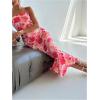 image:imageGORGLITTER Womens Floral Dress Strapless Tube Open Back Bodycon Boho Summer Wedding Guest Vacation Beach Maxi DressesPink