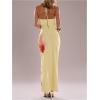 image:imageGORGLITTER Womens Floral Maxi Dress Boho Fishtail Halter Tie Backless Bodycon Wedding Guest Party Beach Sun DressesOrange