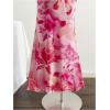 image:imageGORGLITTER Womens Floral Ombre Boho Maxi Dresses Halter Starfish Sunset Vacation Beach Cocktail Fishtail SundressPink Floral
