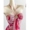 image:imageGORGLITTER Womens Floral Ombre Boho Maxi Dresses Halter Starfish Sunset Vacation Beach Cocktail Fishtail SundressPink Floral