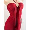 image:imageGORGLITTER Womens Floral Ombre Boho Maxi Dresses Halter Starfish Sunset Vacation Beach Cocktail Fishtail SundressRed
