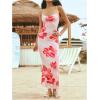 image:imageGORGLITTER Womens Floral Open Back Bodycon Maxi Dresses Bow Tie Wedding Guest Birthday Going Out Party Long DressPink