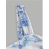 image:imageGORGLITTER Womens Floral Summer Wedding Guest Dress Ruched Cocktail Party Bridal Shower Formal Beach Midi Sun DressesBlue and White