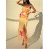 image:imageGORGLITTER Womens Floral Wedding Guest Midi Dress Summer Mesh Bridal Shower Cocktail Beach Going Out Bodycon SundressesYellow