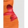 image:imageGORGLITTER Womens Halter Tie Maxi Dresses Elegant Classy Backless Cowl Neck Evening Gowns Formal Cocktail Ruched DressOrange