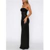 image:imageGORGLITTER Womens Lace Backless Patchwork Maxi Dress Elegant Classy Strapless Festival Y2K Sexy Gothic Tube Top DressBlack
