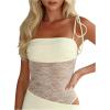 image:imageGORGLITTER Womens Lace Cut Out Bodycon Maxi Dresses Sleeveless Summer Hawaiian Prom Graduation Formal Long Sun DressYellow