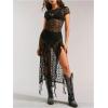 image:imageGORGLITTER Womens Lace Y2K Goth Sheer Going Out Summer Dress Festival Country Concert Rave Coachella Dresses OutfitsBlack