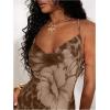 image:imageGORGLITTER Womens Leopard Cheetah Print Bodycon Maxi Dress Backless Floral Draped Y2K Cami DressesBrown Multicolor