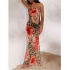 image:imageGORGLITTER Womens Leopard Cheetah Print Bodycon Maxi Dress Backless Floral Draped Y2K Cami DressesBrown Multicolor