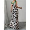image:imageGORGLITTER Womens Leopard Cheetah Print Maxi Dress Animal Slit V Neck Birthday Going Out Church Long DressesBrown Multicolor