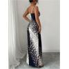 image:imageGORGLITTER Womens Leopard Print Cocktail Maxi Dresses Cheetah Draped Bodycon Party Club Long DressBlack and White