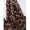 image:imageGORGLITTER Womens Leopard Print Mini Dress Cheetah Y2k Backless Deep V Neck Ruffle Halter Dresses Going Out OutfitsBrown