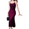 image:imageGORGLITTER Womens Mesh Bodycon Maxi Prom Dress Sleeveless Backless Evening Date Night Party Cocktail Long DressHot Pink