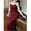 image:imageGORGLITTER Womens Mesh Bodycon Maxi Prom Dress Sleeveless Backless Evening Date Night Party Cocktail Long DressRed