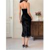 image:imageGORGLITTER Womens Mesh Halter Bodycon Midi Dress Sheer Cut Out Dresses Gothic Party Cocktail Prom Going Out OutfitsBlack