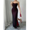 image:imageGORGLITTER Womens Mesh Maxi Dress Backless Wedding Guest Dress Ruched Drawstring Bodycon Cami Party Cocktail DressesPurple