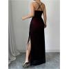 image:imageGORGLITTER Womens Mesh Maxi Dress Backless Wedding Guest Dress Ruched Drawstring Bodycon Cami Party Cocktail DressesPurple