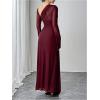 image:imageGORGLITTER Womens Mesh Sheer Bell Long Sleeve Maxi Dress Prom Wedding Guest Dress Slip Party Cocktail Slimming DressesBurgundy