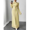 image:imageGORGLITTER Womens Mesh Sheer Bell Long Sleeve Maxi Dress Prom Wedding Guest Dress Slip Party Cocktail Slimming DressesLight Yellow