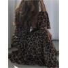 image:imageGORGLITTER Womens Off The Shoulder Bodycon Maxi Dress Cheetah Leopard Long Sleeve Party Cocktail Birthday DressesBrown