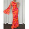image:imageGORGLITTER Womens One Shoulder Mesh Bodycon Maxi Dress Sexy Prom Formal Sleeveless Bridesmaid Wedding Guest DressesMulticolor