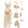 image:imageGORGLITTER Womens Ruched Draped Long Dress Dressy Layered Ruffle Wedding Guest Vacation Maxi Slip DressApricot