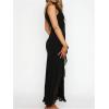 image:imageGORGLITTER Womens Ruffle Cocktail Maxi Dresses Split V Neck Sleeveless Wedding Guest Bodycon Birthday Party Long Dress 2026Black