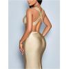 image:imageGORGLITTER Womens Satin Backless Maxi Dress Elegant Fishtail Summer Sexy Cocktail Wedding Guest Prom Party Sun DressesApricot