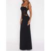 image:imageGORGLITTER Womens Sexy Lace Bodycon Maxi Dresses Sexy Prom Formal Mesh Cut Out Long Cocktail Brunch Dinner Long DressesBlack