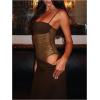 image:imageGORGLITTER Womens Sexy Lace Bodycon Maxi Dresses Sexy Prom Formal Mesh Cut Out Long Cocktail Brunch Dinner Long DressesCoffee