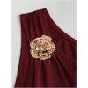 image:imageGORGLITTER Womens Short Flowy Mini Dress Off The Shoulder Ruffle Wedding Guest Cocktail Date Birthday Going Out DressesBurgundy