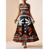 image:imageGORGLITTER Womens Sleeveless Maxi Mexican Dress Floral Boho Garden Party Sundress Wedding Guest Long Tank DressesFloral Black