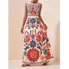 image:imageGORGLITTER Womens Sleeveless Maxi Mexican Dress Floral Boho Garden Party Sundress Wedding Guest Long Tank DressesMulticolor Boho