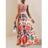 image:imageGORGLITTER Womens Sleeveless Maxi Mexican Dress Floral Boho Garden Party Sundress Wedding Guest Long Tank DressesMulticolor Boho