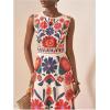 image:imageGORGLITTER Womens Sleeveless Maxi Mexican Dress Floral Boho Garden Party Sundress Wedding Guest Long Tank DressesMulticolor Boho