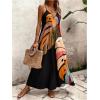 image:imageGORGLITTER Womens Sleeveless V Neck Oversized Maxi Long Dress Boho Bump Friendly Graphic Casual Beach Flowy Sun DressBlack Graphic
