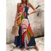 image:imageGORGLITTER Womens Sleeveless V Neck Oversized Maxi Long Dress Boho Bump Friendly Graphic Casual Beach Flowy Sun DressBlue