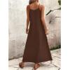 image:imageGORGLITTER Womens Sleeveless V Neck Oversized Maxi Long Dress Boho Bump Friendly Graphic Casual Beach Flowy Sun DressBrown
