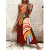 image:imageGORGLITTER Womens Sleeveless V Neck Oversized Maxi Long Dress Boho Bump Friendly Graphic Casual Beach Flowy Sun DressBurgundy