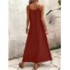 image:imageGORGLITTER Womens Sleeveless V Neck Oversized Maxi Long Dress Boho Bump Friendly Graphic Casual Beach Flowy Sun DressBurgundy