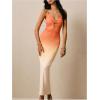 image:imageGORGLITTER Womens Starfish Gradient Bodycon Maxi Dress Spaghetti Straps Casual Summer Vacation Beach Cocktail SundressOrange